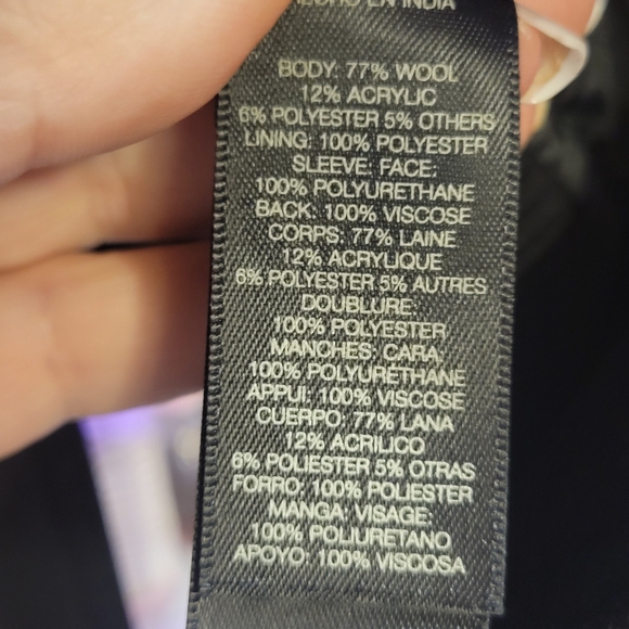 NWT Kenneth Cole WOOL & 'leather' COAT - Picture 7 of 14